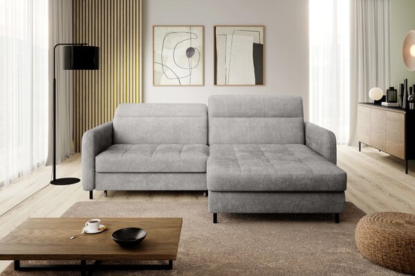Elegantní rozkládací sedací souprava ZULEYKA - šedá 3, pravý roh