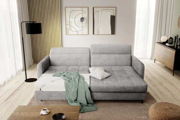 Elegantní rozkládací sedací souprava ZULEYKA - šedá 3, pravý roh