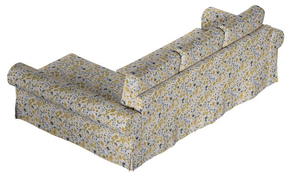 Potah na pohovku IKEA Backabro rozkládací se šezlongem barva žlutá látka pletený vzor, vzorované
