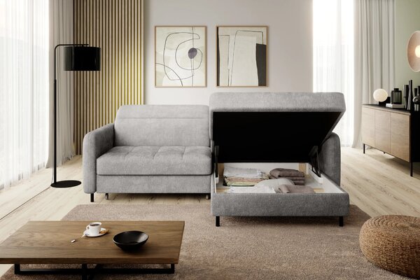 Elegantní rozkládací sedací souprava ZULEYKA - šedá 3, pravý roh