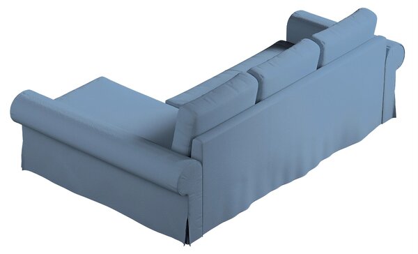Potah na pohovku IKEA Backabro rozkládací se šezlongem barva modrá látka pletený vzor