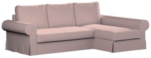 Potah na pohovku IKEA Backabro rozkládací se šezlongem barva růžová látka pletený vzor