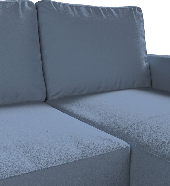 Potah na pohovku IKEA Backabro rozkládací se šezlongem barva modrá látka pletený vzor