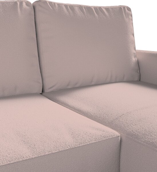 Potah na pohovku IKEA Backabro rozkládací se šezlongem barva růžová látka pletený vzor