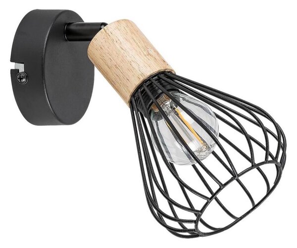 Rabalux 3147 - Nástěnné bodové svítidlo FARFALLE 1xE14/25W/230V černá/buk