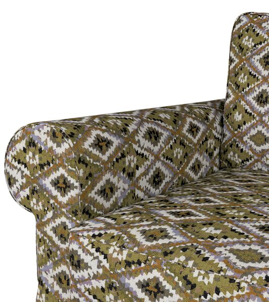 Potah na pohovku IKEA Backabro rozkládací se šezlongem barva vícebarevná látka pletený vzor, vzorované