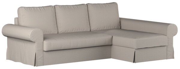 Potah na pohovku IKEA Backabro rozkládací se šezlongem barva šedá látka pletený vzor