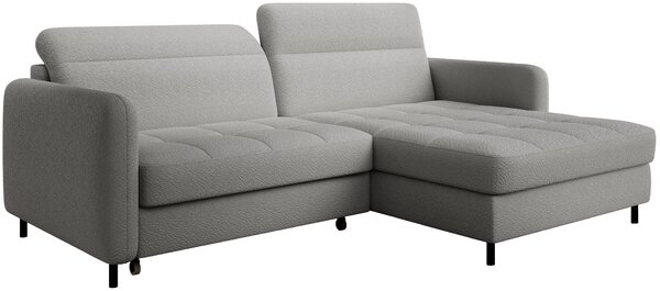 Elegantní rozkládací sedací souprava ZULEYKA - světle šedá, pravý roh