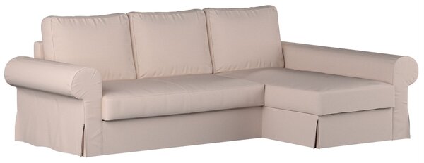 Potah na pohovku IKEA Backabro rozkládací se šezlongem barva růžová látka pletený vzor