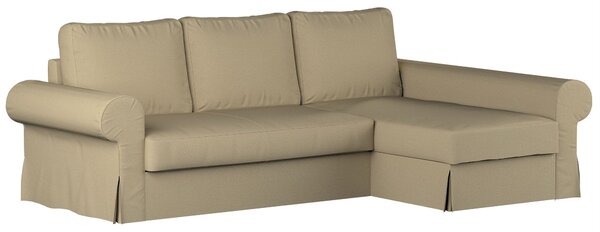 Potah na pohovku IKEA Backabro rozkládací se šezlongem barva zelená látka pletený vzor