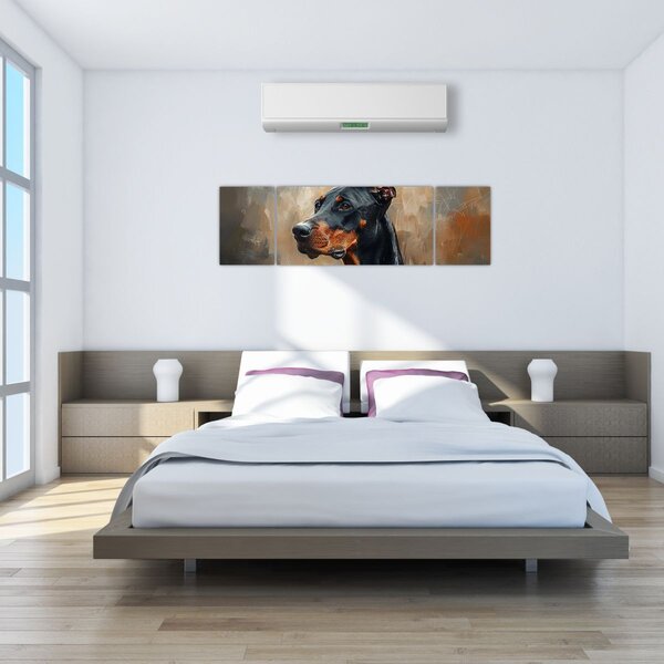 Obraz - Portrét Dobrmana (170x50 cm)