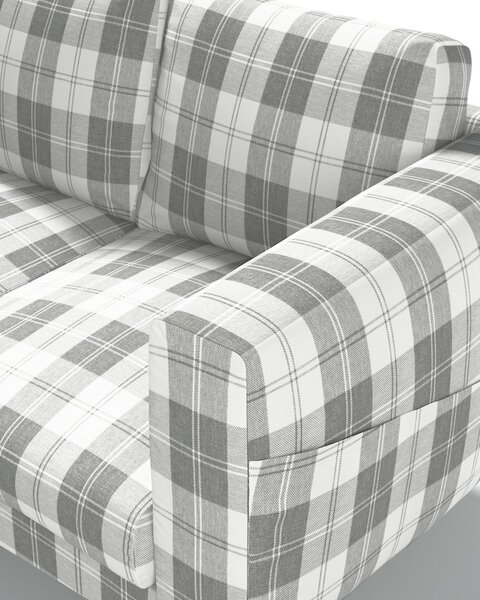 Potah na pohovku IKEA Norsborg 2-místná barva šedá látka pletený vzor, vzorované