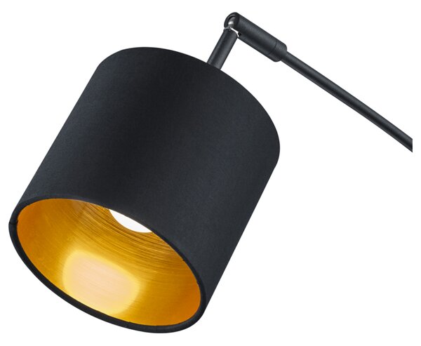 Stojací oblouková lampa TOMMY černá/zlatá