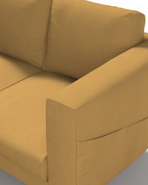 Potah na pohovku IKEA Norsborg 2-místná barva žlutá látka pletený vzor