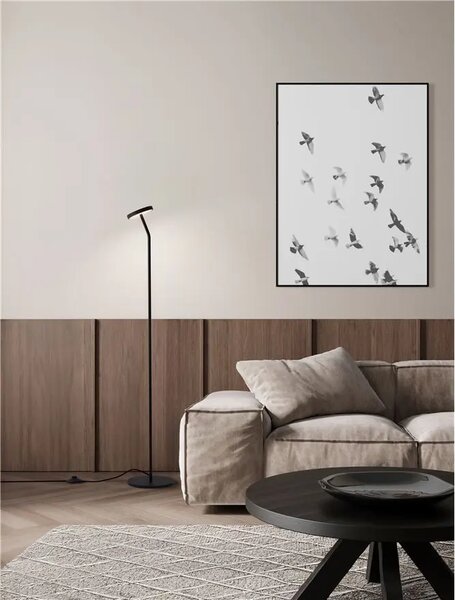 LED černá stojací lampa Logos