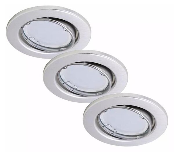 Briloner 7221-039 - SADA 3x LED Koupelnové svítidlo 1xGU10/3W/230V stříbrná