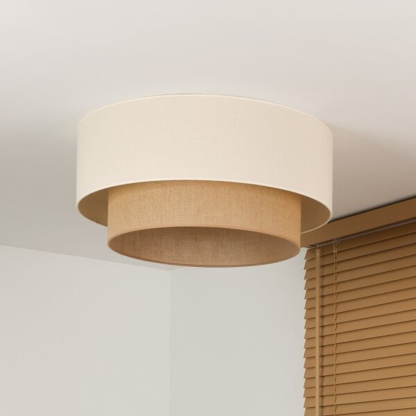 Duolla - Stropní svítidlo BOHO 3xE27/15W/230V pr. 60 cm krémová/béžová
