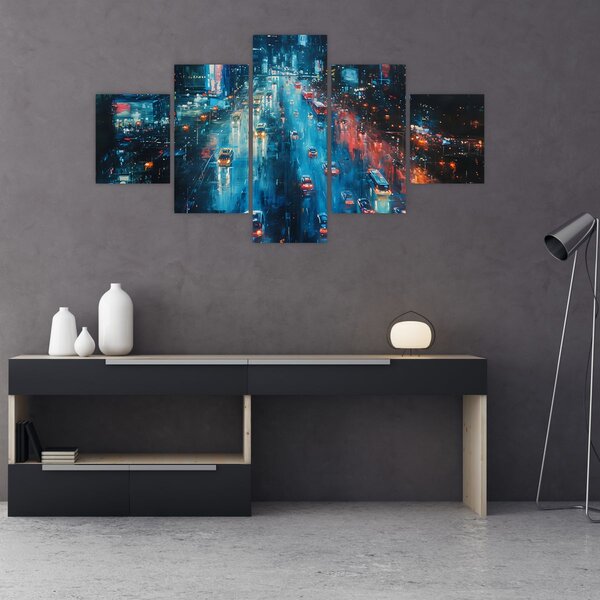 Obraz - Velkoměsto, olejomalba (125x70 cm)