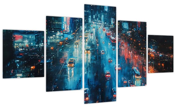 Obraz - Velkoměsto, olejomalba (125x70 cm)