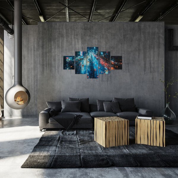 Obraz - Velkoměsto, olejomalba (125x70 cm)