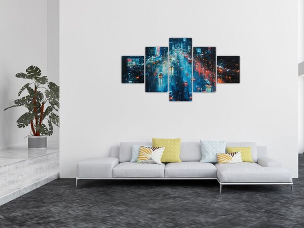 Obraz - Velkoměsto, olejomalba (125x70 cm)