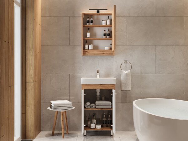 Lavedo Trinity Wotan Oak 50 koupelnová skříňka s umyvadlem