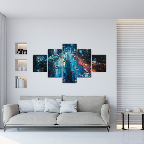 Obraz - Velkoměsto, olejomalba (125x70 cm)