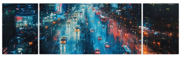 Obraz - Velkoměsto, olejomalba (170x50 cm)