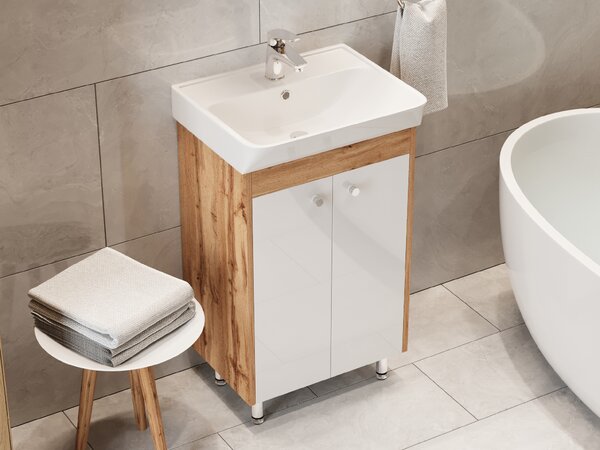 Lavedo Trinity Wotan Oak 50 koupelnová skříňka s umyvadlem