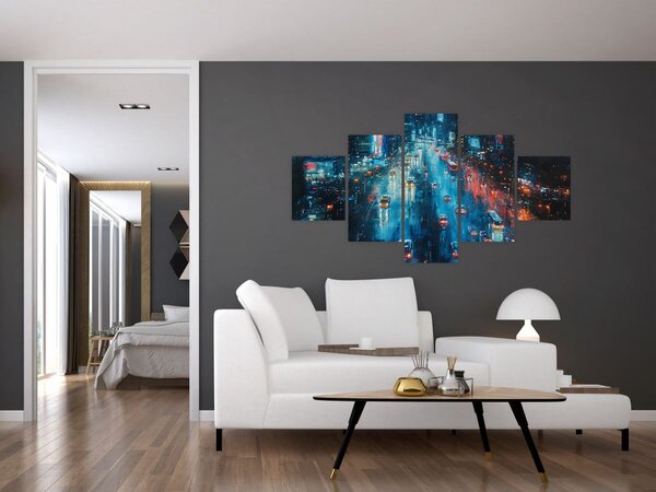 Obraz - Velkoměsto, olejomalba (125x70 cm)