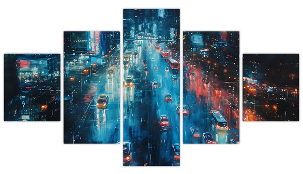 Obraz - Velkoměsto, olejomalba (125x70 cm)