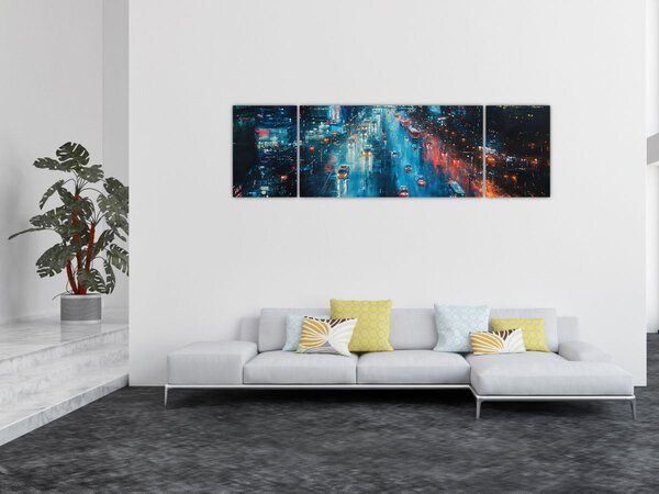 Obraz - Velkoměsto, olejomalba (170x50 cm)