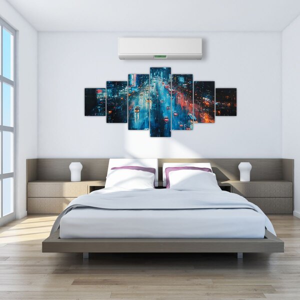 Obraz - Velkoměsto, olejomalba (210x100 cm)