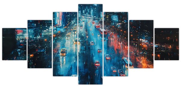 Obraz - Velkoměsto, olejomalba (210x100 cm)