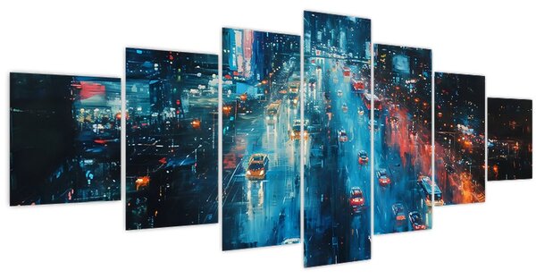 Obraz - Velkoměsto, olejomalba (210x100 cm)