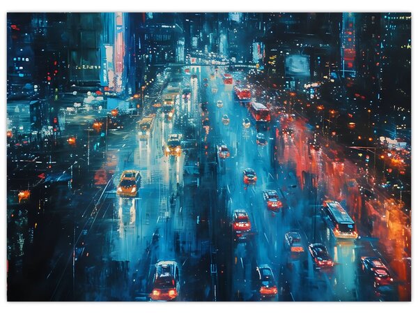 Obraz - Velkoměsto, olejomalba (70x50 cm)