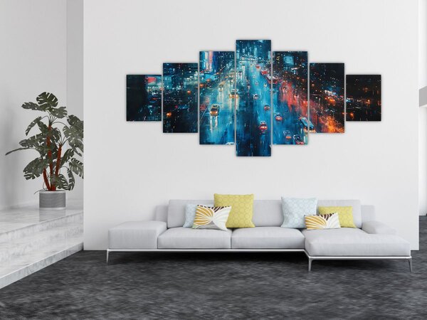 Obraz - Velkoměsto, olejomalba (210x100 cm)