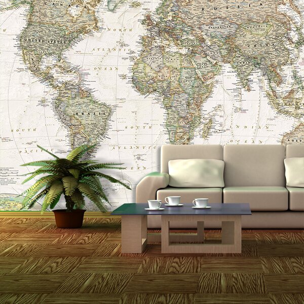 Sablio Tapeta Mapa světa - 336x220 cm