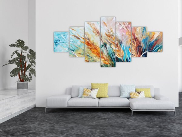 Obraz - Pšenice, abstrakce (210x100 cm)