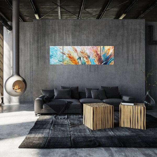 Obraz - Pšenice, abstrakce (170x50 cm)