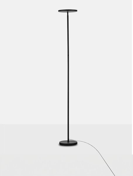 LED stmívatelná černá stojací lampa Sinkro – Bílá