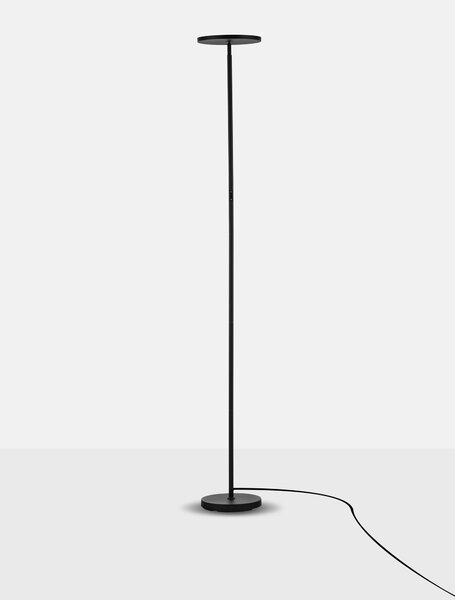 LED stmívatelná černá stojací lampa Sinkro – Bílá