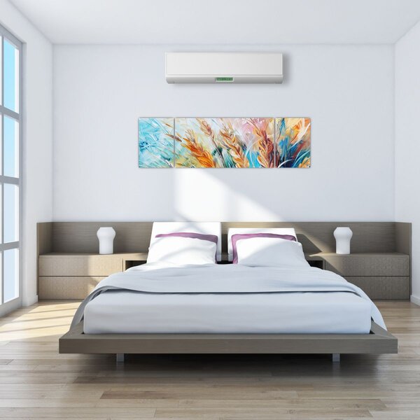 Obraz - Pšenice, abstrakce (170x50 cm)