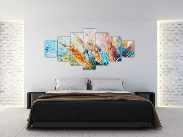 Obraz - Pšenice, abstrakce (210x100 cm)