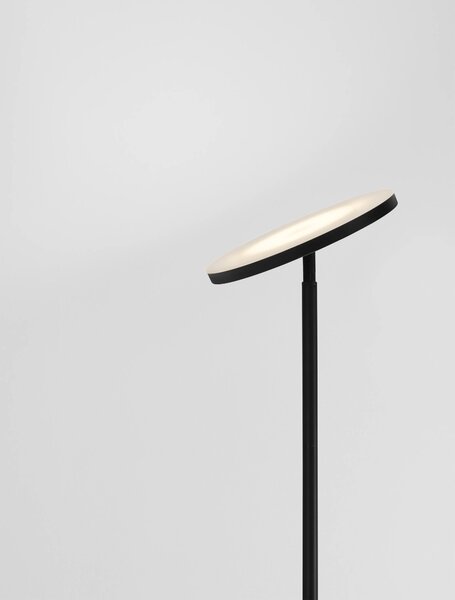 LED stmívatelná černá stojací lampa Sinkro – Bílá