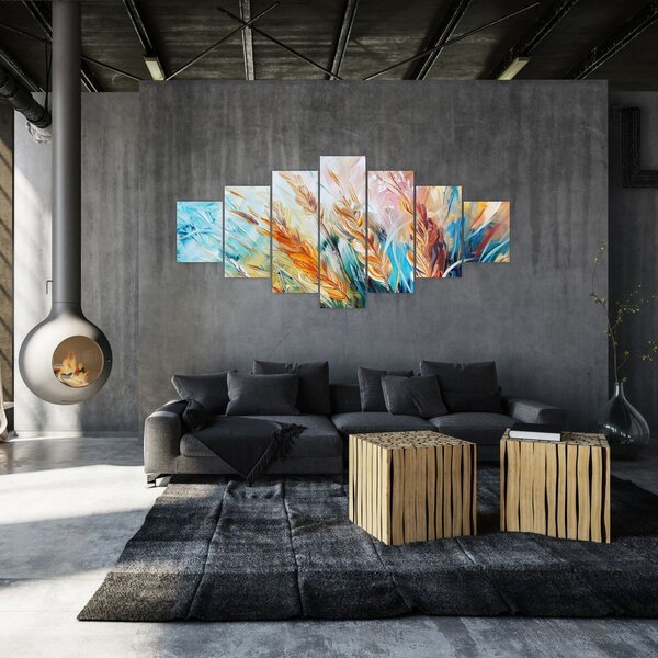 Obraz - Pšenice, abstrakce (210x100 cm)
