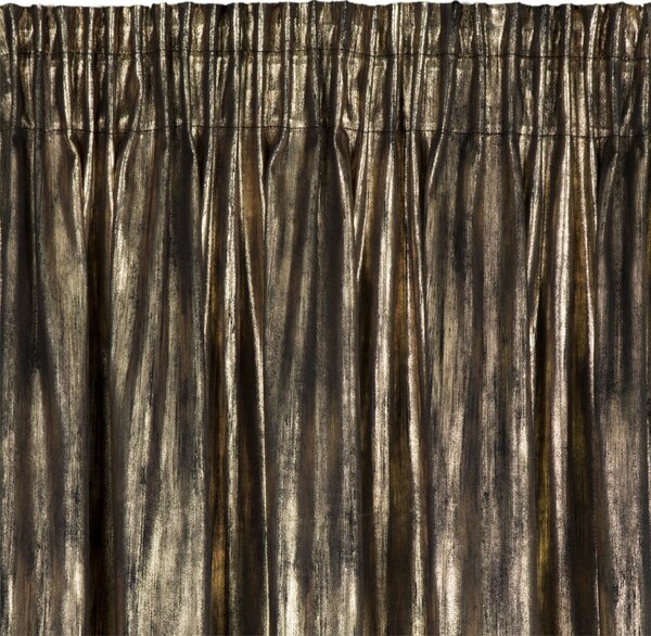 Závěs EMILA 2 černá/zlatá, 140x270 cm