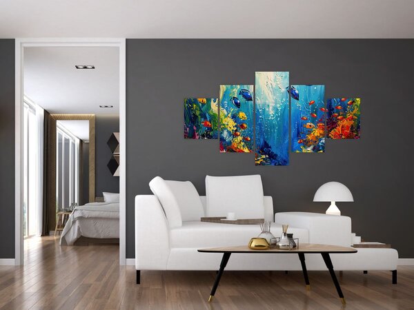 Obraz - Malba podmořského světa (125x70 cm)