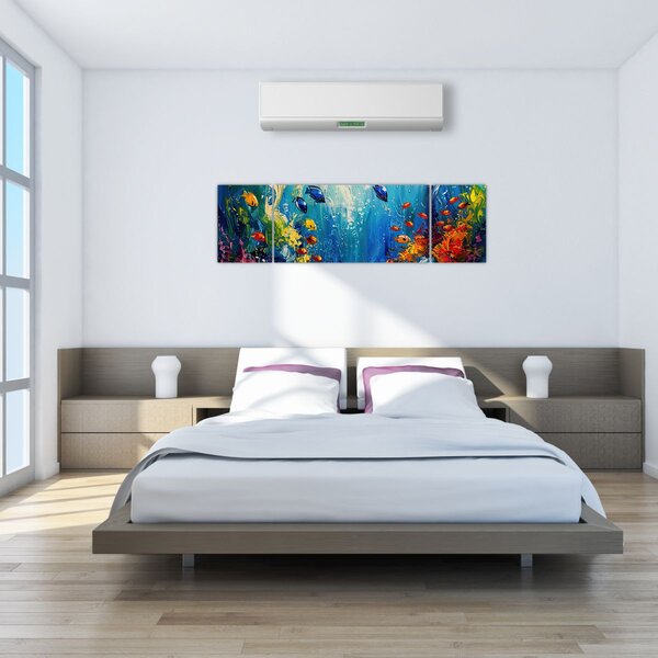 Obraz - Malba podmořského světa (170x50 cm)