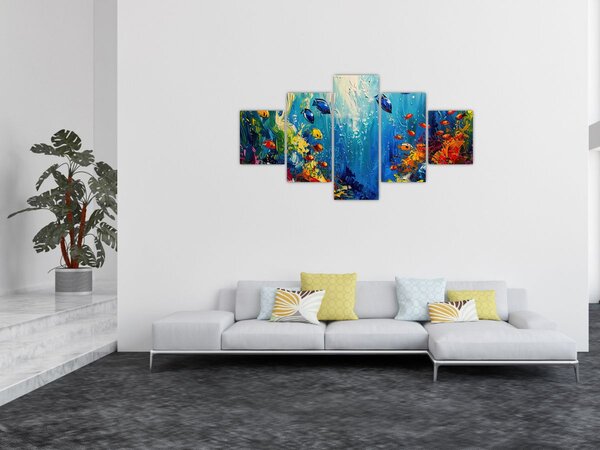 Obraz - Malba podmořského světa (125x70 cm)